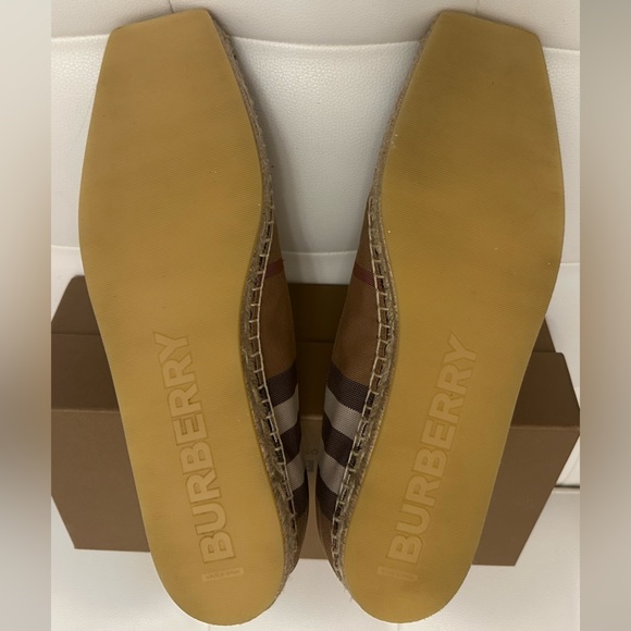 BURBERRY BIRCH BROWN CHECK ESPADRILLES FLAT CASUAL SHOES 41/US 10 - Picture 5 of 15